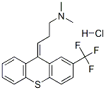 (Z)-N,N-ジメチル-3-[2-(トリフルオロメチル)-9H-チオキサンテン-9-イリデン]-1-プロパンアミン·塩酸塩 化学構造式