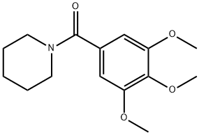 1-(3,4,5-トリメトキシベンゾイル)ピペリジン 化学構造式