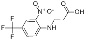 3-((2-硝基-4-(三氟甲基)苯基)氨基)丙酸, 37040-43-0, 结构式