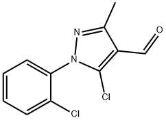 5-氯-1-(2-氯苯基)-3-甲基-1H-吡唑-4-甲醛 结构式