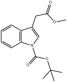 tert-butyl 3-(2-methoxy-2-oxoethyl)-1H-indole-1-carboxylate Structure
