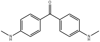 4,4'-ビス(メチルアミノ)ベンゾフェノン 化学構造式