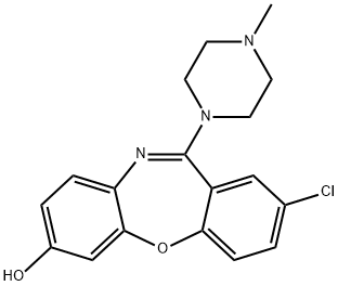 2-クロロ-11-(4-メチル-1-ピペラジニル)ジベンゾ[b,f][1,4]オキサゼピン-7-オール 化学構造式