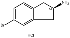 (2R)-5-BROMO-2,3-DIHYDRO-1H-INDEN-2-YLAMINE HYDROCHLORIDE Structure