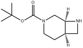 tert-butyl 3,8-diazabicyclo[4.2.0]octane-3-carboxylate Struktur