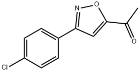 1-[3-(4-クロロフェニル)-5-イソオキサゾリル]-1-エタノン 化学構造式