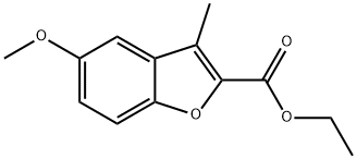 5-METHOXY-3-METHYL-BENZOFURAN-2-CARBOXYLIC ACID ETHYL ESTER Struktur