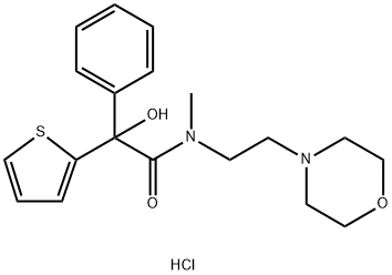 Phenyl-2 alpha-thienyl-2 hydroxy-2 N-(morpholino-2 ethyl)N-methylaceta mide chlorhydrate Structure