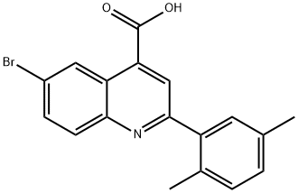 6-BROMO-2-(2,5-DIMETHYL-PHENYL)-QUINOLINE-4-CARBOXYLIC ACID Struktur