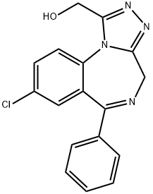 A-羟基阿普唑仑, 37115-43-8, 结构式
