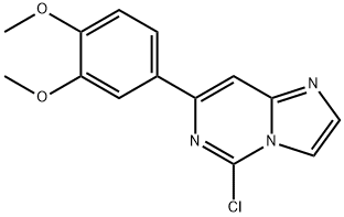 5-chloro-7-(3,4-diMethoxyphenyl)iMidazo[1,2-c]pyriMidine 化学構造式