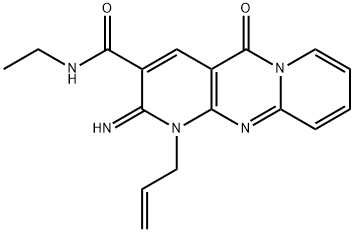 1-allyl-N-ethyl-2-imino-5-oxo-1,5-dihydro-2H-dipyrido[1,2-a:2,3-d]pyrimidine-3-carboxamide Structure