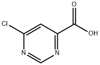 6-クロロ-4-ピリミジンカルボン酸 化学構造式