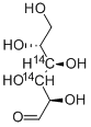 GLUCOSE, D-, [3,4-14C] 化学構造式