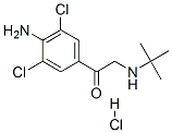 1-(4-amino-3,5-dichlorophenyl)-2-[(1,1-dimethylethyl)amino]ethan-1-one hydrochloride Struktur