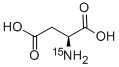 L-天(门)冬氨酸-15N, 3715-16-0, 结构式