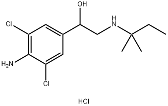 1-(4-AMINO-3,5-DICHLORO-PHENYL)-2-(1,1-DIMETHYL-PROPYLAMINO)-ETHANOL HYDROCHLORIDE Struktur