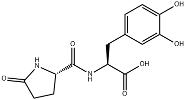 L-Tyrosine, 3-hydroxy-N-(5-oxo-L-prolyl)-, hydrate (2:3) 化学構造式