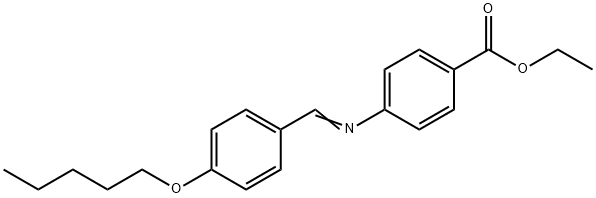 p-(p-戊氧基苄烯)氨基苯甲酸乙酯, 37168-42-6, 结构式