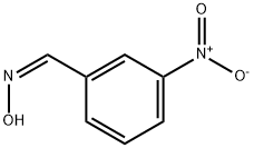 (E)-3-ニトロベンズアルデヒドオキシム 化学構造式