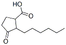 2-Hexyl-3-oxocyclopentanecarboxylic acid Structure