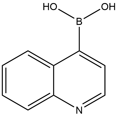 キノリン-4-ボロン酸 化学構造式