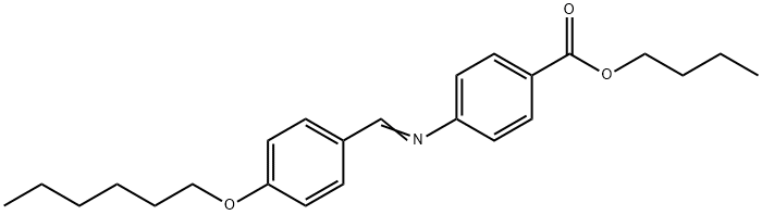 P-ヘキシルオキシベンジリデンP-アミノ安息香酸ブチル 化学構造式