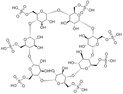 环糊精硫酸钠, 37191-69-8, 结构式