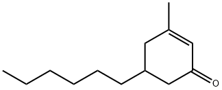 3-甲基-5-己基-2-环己烯-1-酮, 3720-17-0, 结构式