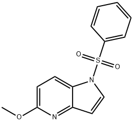 5-Methoxy-1-(phenylsulfonyl)-1H-pyrrolo[3,2-b]pyridine Struktur