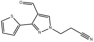 3-(4-FORMYL-3-THIEN-2-YL-1H-PYRAZOL-1-YL)PROPANENITRILE Structure