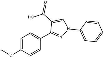 3-(4-甲氧基苯基)-1-苯基-1H-吡唑-4-羧酸, 372107-36-3, 结构式
