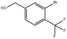 3-ブロモ-4-(トリフルオロメチル)ベンジルアルコール 化学構造式