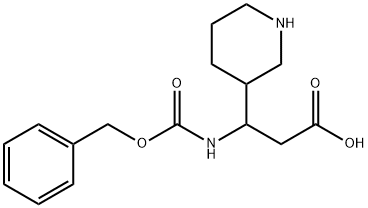 3-N-CBZ-AMINO-3-PIPERIDINE-PROPIONIC ACID
 Struktur