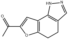 1-(4,5-DIHYDRO-1H-FURO[2,3-G]INDAZOL-7-YL)ETHANONE 化学構造式