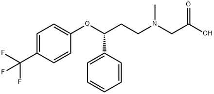 N-Methyl-N-[(3R)-3-phenyl-3-[4-(trifluoromethyl)phenoxy]propyl]glycine Structure