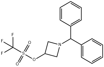 TRIFLUORO-METHANESULFONIC ACID 1-BENZHYDRYL-AZETIDIN-3-YL ESTER Structure