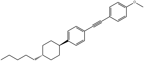 反式-1-甲氧基-4-(2-(4-(4-戊基环己基)苯基)乙炔基)苯, 372983-17-0, 结构式