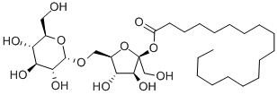 alpha-d-Glucopyranoside, beta-d-fructofuranosyl, octadecanoate Struktur