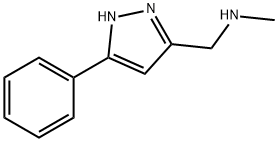 N-メチル-1-(5-フェニル-1H-ピラゾール-3-イル)メタンアミン 化学構造式