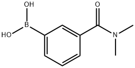 3-(N,N-ジメチルアミノカルボニル)フェニルボロン酸 化学構造式