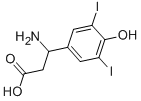 3-Amino-3-(3,5-diiodo-4-hydroxy-phenyl)propionic acid 结构式