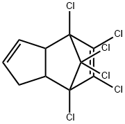 1β,2α,4α,5,6,7α,8,8-オクタクロロ-2,3,3aβ,4,7,7aβ-ヘキサヒドロ-4,7-メタノ-1H-インデン 化学構造式
