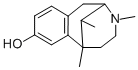 1,2,3,4,5,6-ヘキサヒドロ-3,6,11-トリメチル-2,6-メタノ-3-ベンゾアゾシン-8-オール 化学構造式