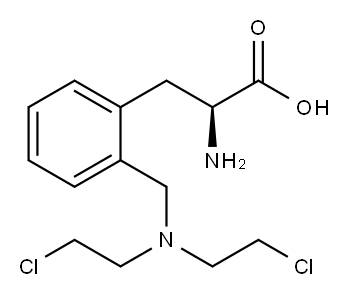 o-Bis(2-chloroethyl)aminomethylphenylalanine hydrochloride Struktur