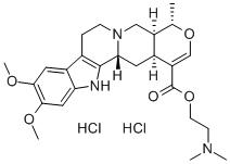 2-(dimethylamino)ethyl (3beta,19alpha,20alpha)-16,17-didehydro-10,11-dimethoxy-19-methyloxayohimban-16-carboxylate dihydrochloride Struktur