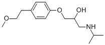 rac-(2R*)-1-[4-(2-メトキシエチル)フェノキシ]-3-[(1-メチルエチル)アミノ]-2-プロパノール 化学構造式