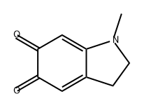 2,3-ジヒドロ-1-メチル-1H-インドール-5,6-ジオン 化学構造式