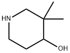 3,3-ジメチルピペリジン-4-オール 化学構造式