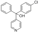 α-(p-クロロフェニル)-α-フェニル-4-ピリジンメタノール 化学構造式